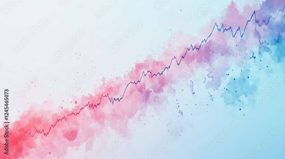 Poster abstract data visualization in vibrant colors.