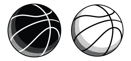 A basketball Silhouettes with white background   