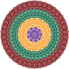 Signs and symbols. Circle pattern lotus or flower mandala art design. colorful, vintage, tradition, classic, dco, cycle, islamic, arabic, embroidery, bandana, Indian motifs, traditional, Turkish.
