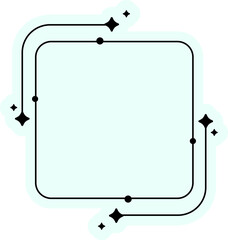 Aesthetic y2k text frame