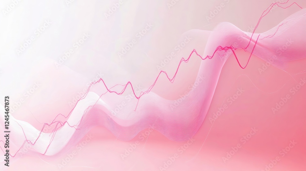 Aufkleber abstract data visualization with bold lines.