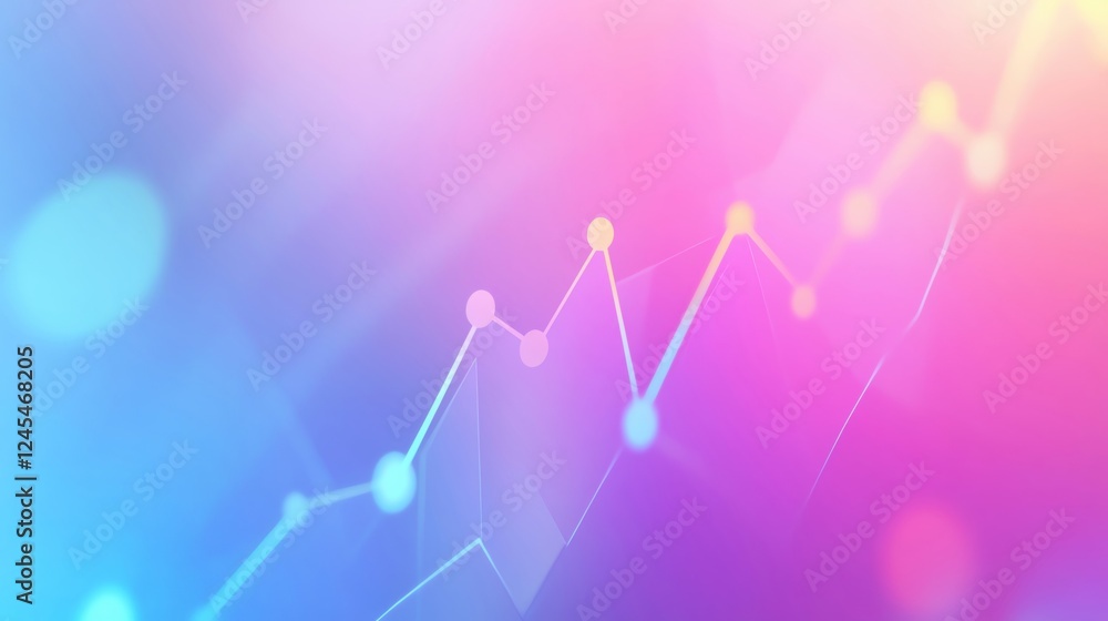 Aufkleber abstract graph with vibrant color gradient.