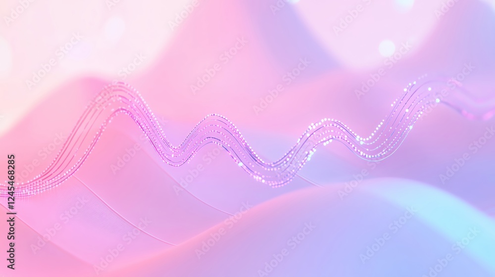 Poster vibrant abstract wavy patterns with soft hues.