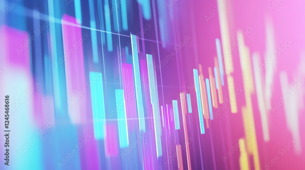 Poster vibrant abstract data visualization background.
