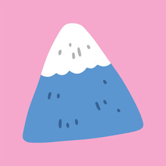 Snow mountain with children style