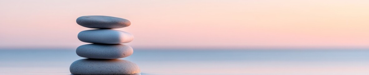 Zen Stone Path at Sunset Calming Water Reflections for Mindful Meditation Content and Personal Growth Visualization in Wellness and Lifestyle Branding