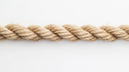 Fototapeta premium Hemp rope isolated on white. Organic material