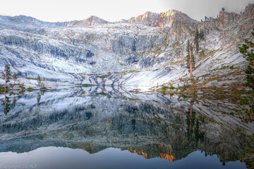 Lake Reflection Wilderness Pano Sq17