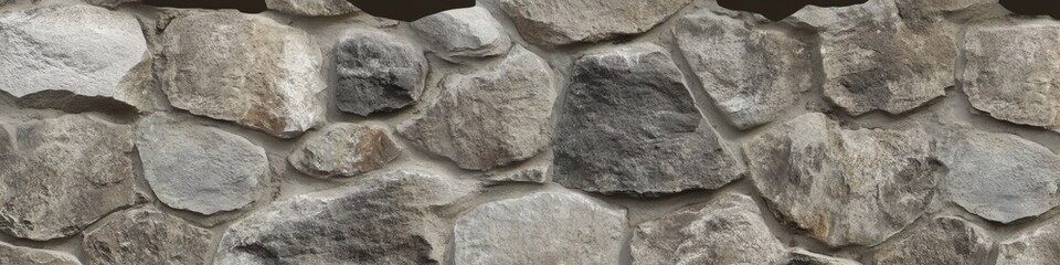 Naklejka premium Detailed Seamless Pattern of Natural Stone Wall Texture Featuring Varied Sizes and Colors Creating a Rustic and Aesthetic Design
