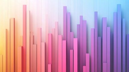 Obraz premium Colorful abstract bars with vibrant gradients.