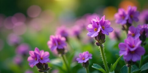 Obraz premium Tiny purple flowers create a colorful tapestry in the garden, tiny, plectranthus, bloom