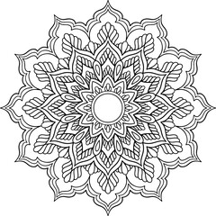 Mandala pattern black and white good mood