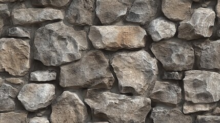 Fototapeta premium Seamless Pattern of Natural Stone Wall Texture in Earthy Tones for Background Design and Construction Applications