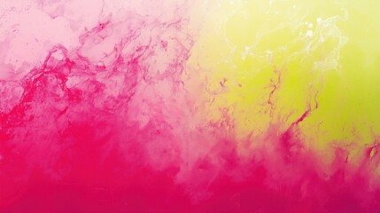 Vivid hot pink and lime green gradient with fluid abstract texture