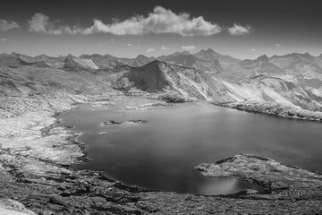 Lake View Sierras Black and White