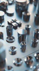 Abstract Metallic Composition: A Study in Chrome and Steel