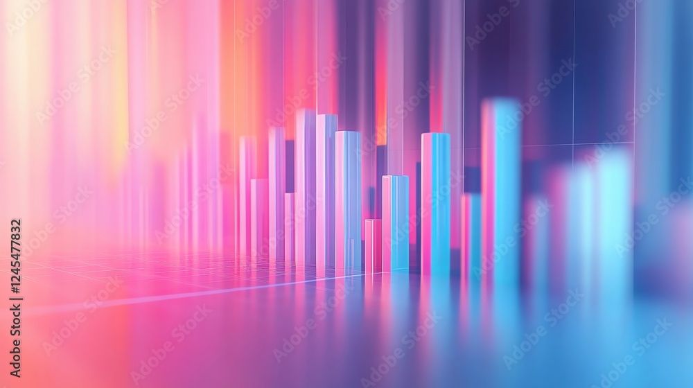 Poster abstract data visualization in vivid colors.
