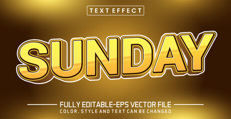  Sunday font Text effect editable