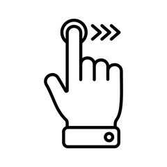 Hand Gesture Swipe Right Icon