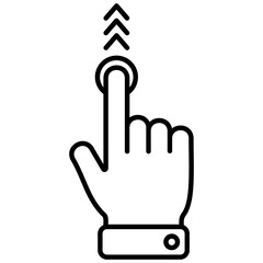 Hand Gesture Swipe Up Icon