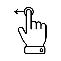 Hand Gesture Swipe Left Icon