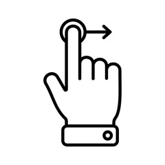 Hand Gesture Swipe Right Icon