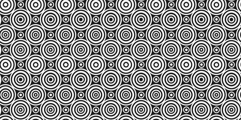 Black and white geometric pattern with concentric circles