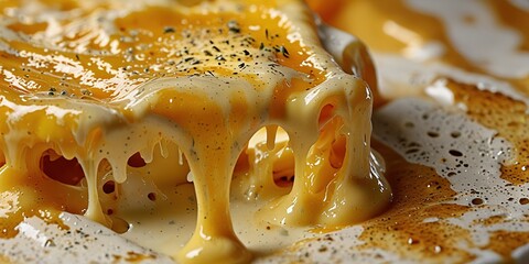 Melted cheese close-up
