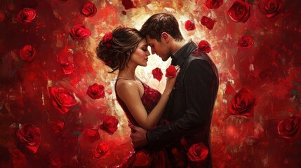 Romantic moment in valentine - Valentine's Day Concept.