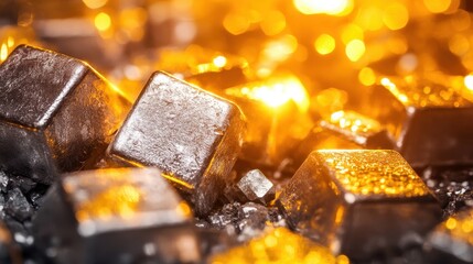 Glowing Metal Cubes: A Macro View of Molten Ingots