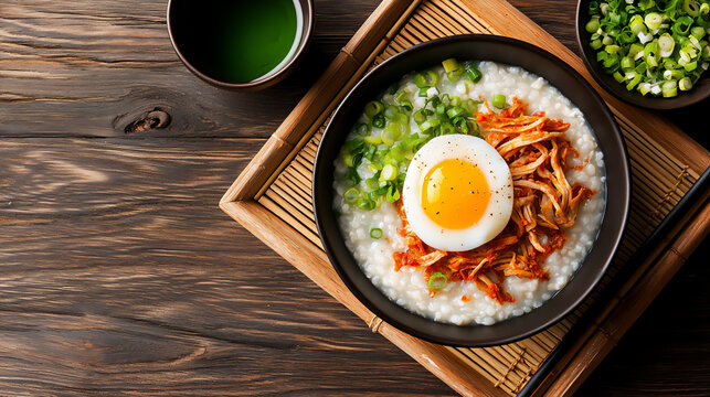  cozy breakfast with congee and preserved egg