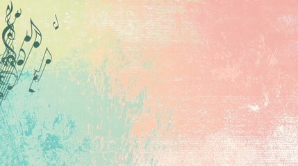 Obraz premium Pastel music notes background; design, website, invitation