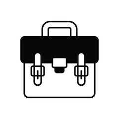 Briefcase icon isolated on a white background. Vector illustration.