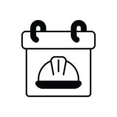 Calendar icon isolated on a white background. Vector illustration.