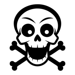 Skull and crossbones, and skull with swords in vector
