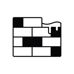 Brick  icon isolated on a white background. Vector illustration.