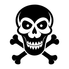 Skull and crossbones, and skull with swords in vector