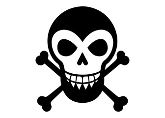 Skull and crossbones, and skull with swords in vector