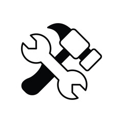 Tool icon isolated on a white background. Vector illustration.