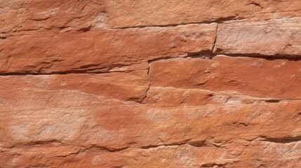 Detailed Texture of Red Rock Surface Showing Natural Layers and Geological Striations in a Warm Color Palette for Background Use