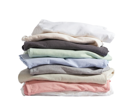 stack of clothes isolated