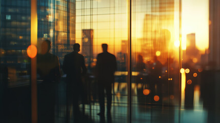 Modern office, business people are having a meeting together to discuss