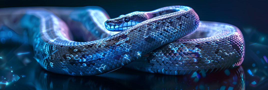 Python Snake Curled into Infinity Symbol: A Symbolic Representation of Endless Potential in Python Programming