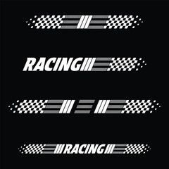 Racing white lines set