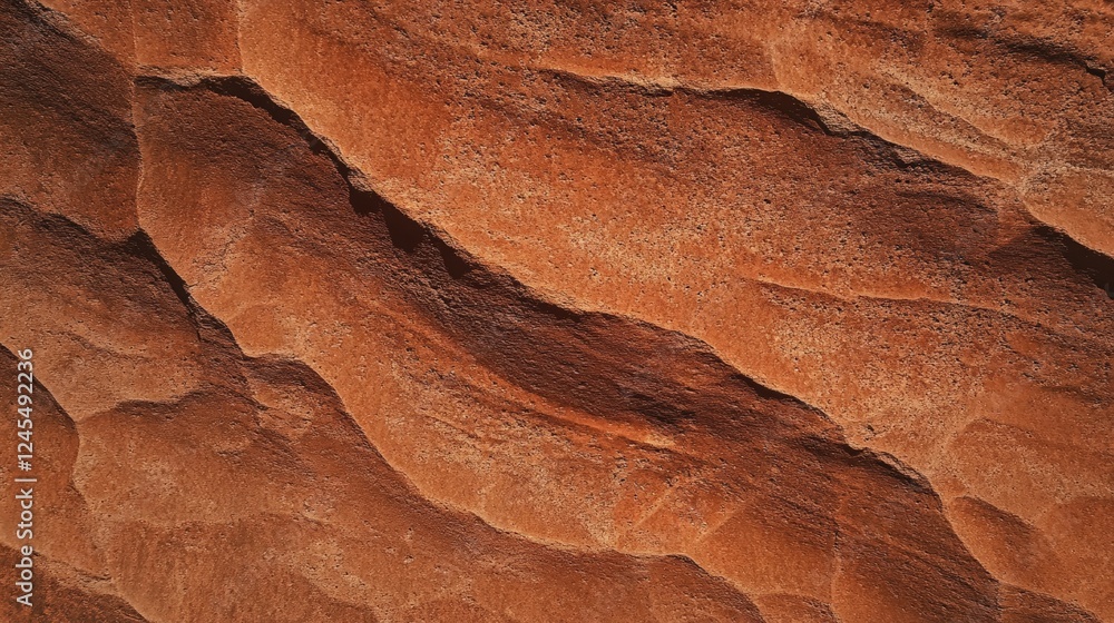 Poster detailed texture of red rock surface with natural patterns and rich color shades ideal for backgroun