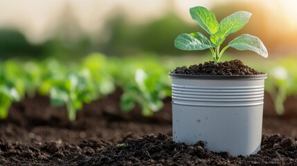 Vibrant Vegetable Garden with Composting Bin Surrounded by Lush Greenery   Sustainable Organic Farming and Environmental Conservation Concept