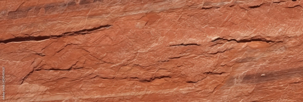 Poster detailed close-up of textured rock surface showcasing natural patterns and colors in a rustic red hu