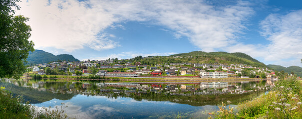 Fototapeta premium Førde is a municipality in Sogn og Fjordane county, Norway. It is part of Sunnfjord district. Norway.
