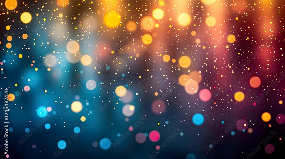 Poster abstract bokeh background: shimmering lights and sparkling textures