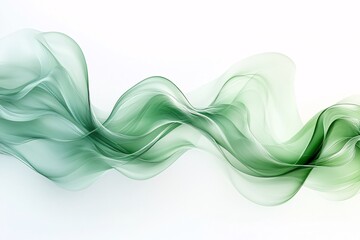Abstract Green Wave Flowing Design